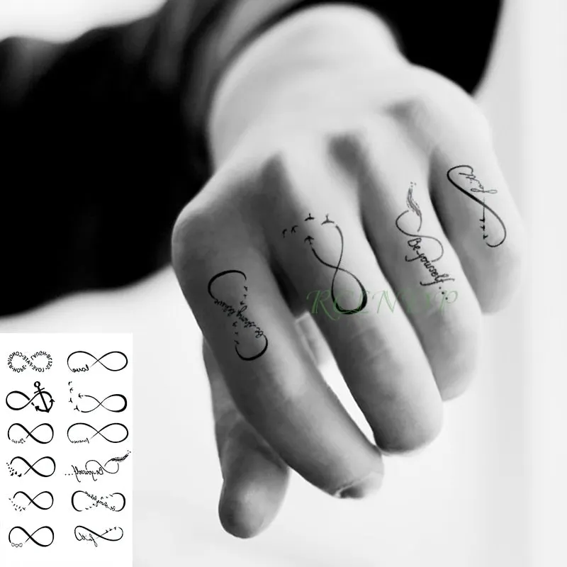 Waterproof Temporary Tattoo Sticker crown cross letter black tatto flash tatoo fake tattoos for men women
