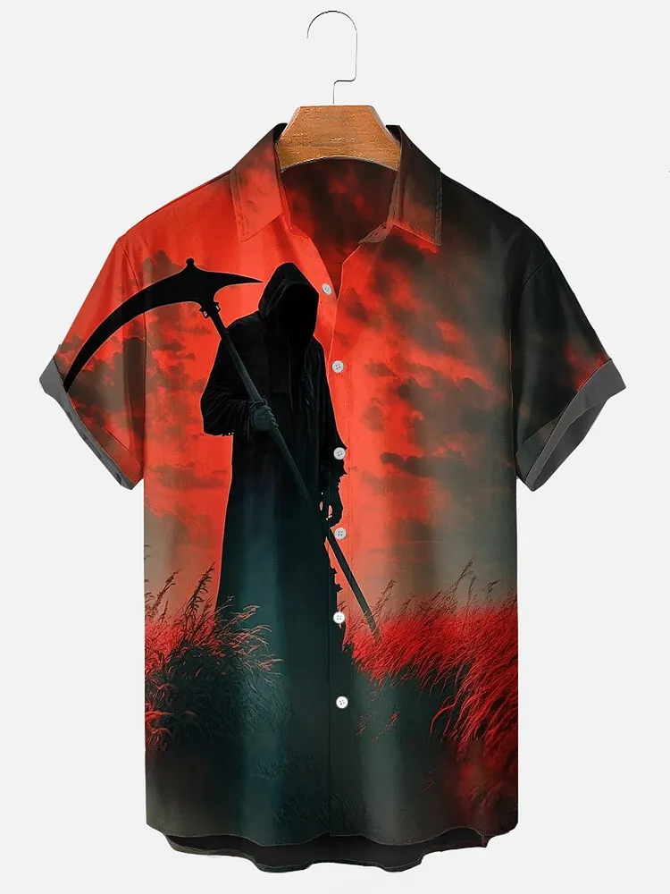 Men's Grim Reaper Halloween Shirt