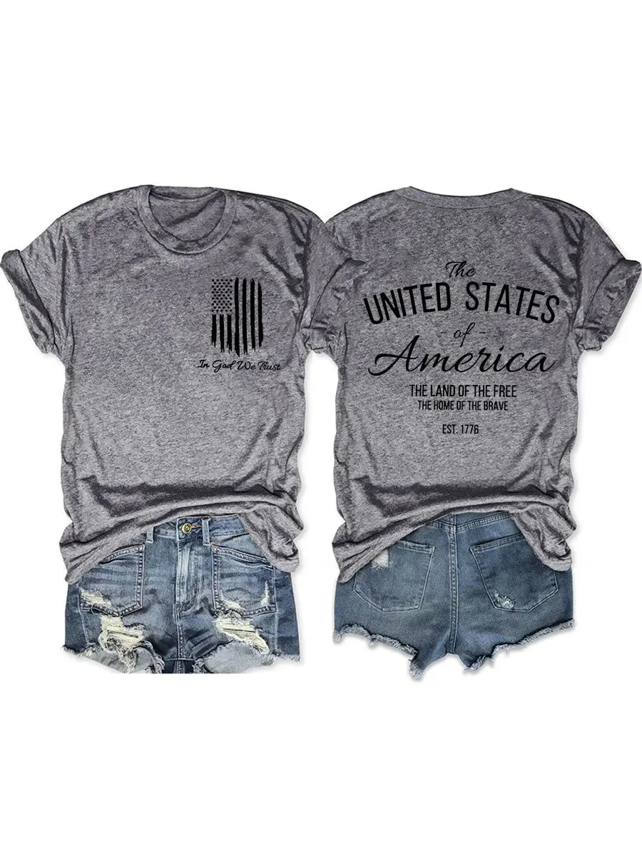 In God We Trust America Flag T-shirt