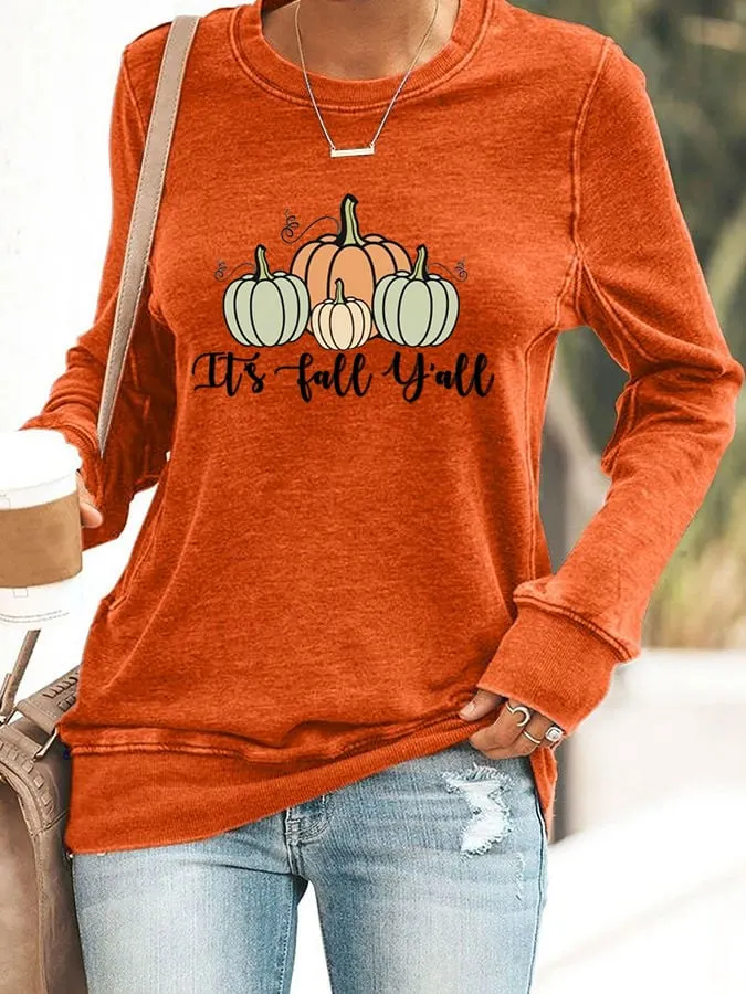 Women's Its Fall Yall Print Sweatshirt 