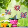 6Pcs Flower HummingbirdDIY Diamond Painting Kits Garden Stakes Diamond Art Kits
