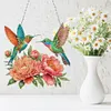 (US Local)Acrylic Special Shape Flowers Birds Diamond Painting Art Hanging Pendants