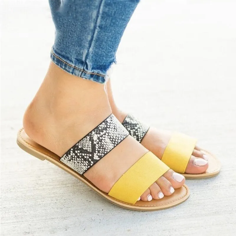 Fad 2022 Summer New Women's Slippers Flip Flops Female Slides Beach Shoes Woman Open Toe Flats Sandals Slippers Chaussures Femme