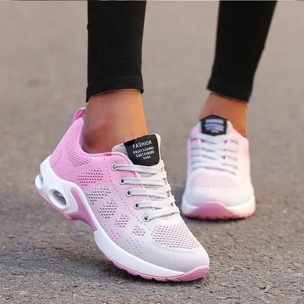 2021 Women Running Shoes Breathable Mesh Outdoor Light Weight Sports Shoes Casual Walking Sneakers Tenis Feminino