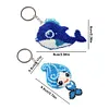  2pcs Mermaid Dolphin DIY Bead Cross Stitch Keychain Beads Embroidery Keyrings