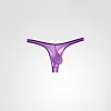 Ultra-thin sexy fully transparent ice silk seamless U convex thong