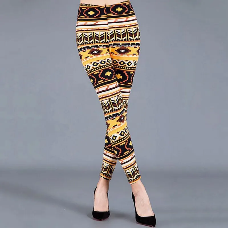 CUHAKCI Women's Sports Pants Fitness Gym Legging Print Running Sexy Elastic Workout Leggins Pus Size Trousers