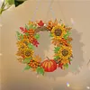 DIY Acrylic Special Shaped Diamond Painting Fall Wreath Ornament Hanging Kit