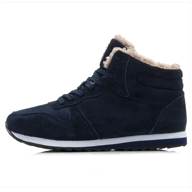 Men boots Men's Winter Shoes Fashion Snow Boots Shoes Plus Size Winter Sneakers Ankle Men Shoes Winter Boots Black Blue Footwear