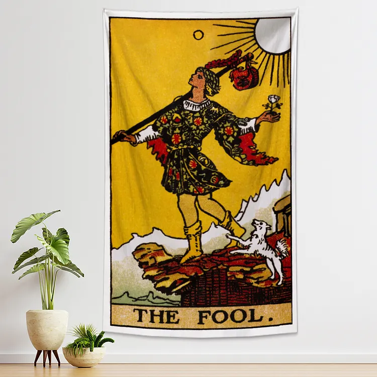 The Fool Tarot Tapestry Wall Hanging