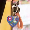 5pcs DIY Diamond Painting Keychain Full Drill Bag Love Hanging Ornaments