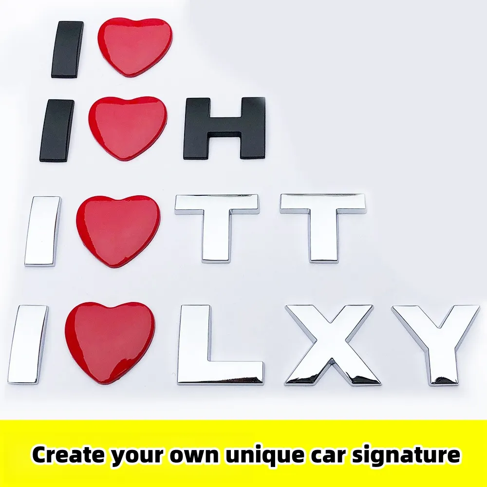 Car DIY personalized letter metal sticker