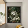 (Big Size)White Tiger - 11CT Stamped Cross Stitch - 50*60cm - Animal