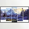 (US Local)5D DIY Full Drill Big Size Diamond Painting Snow Mountain Embroidery Mosaic Kit 95*45cm