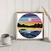 Sunset-14CT Stamped Cross Stitch Kit(31*31cm)