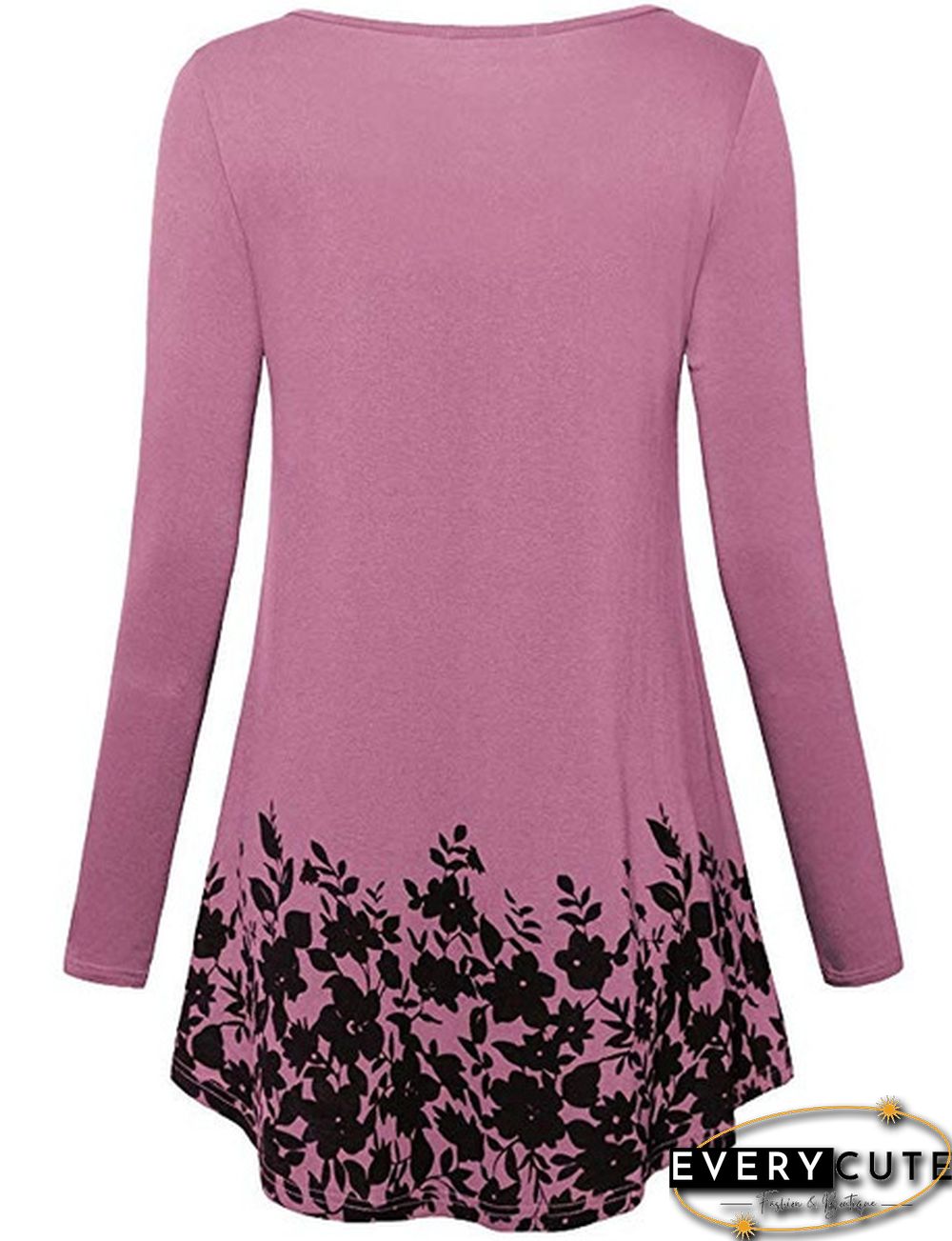 Women Autumn Fashion Floral Printed Tunics Women Basic Long Sleeve Casual Tops T-Shirt