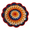 Crochet Colorful Mandala Coaster Handmade DIY Material Package with Crochet Hook