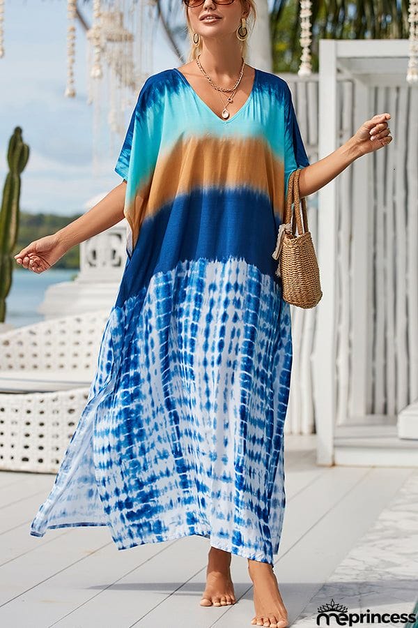 Rayon Positioning Vacation Robe Sunscreen Shirt Dress