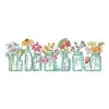 Flowers-14CT Stamped Cross Stitch Kit(20x52cm)