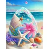 (Counted/Stamped) 11CT Beach starfish and shells-Cross Stitch 40*50cm/15.75*19.69in