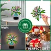 Acrylic Double Sided Butterfly Vase Diamond Painting LED Night Light Kit