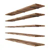 [US Local Warehouse] 5 Tier Floating Shelves Long Wooden Shelf 72x11.81in Adjustable Display Bookshelf with Heavy-Duty Bracket for Living Room Bathroom Kitchen