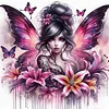 Butterfly Fairy-11CT Stamped Cross Stitch 50*50cm/19.69*19.69in