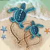 (Stamped/Counted) Beach Turtle - 11CT Cross Stitch 40*40cm/15.75*15.75in
