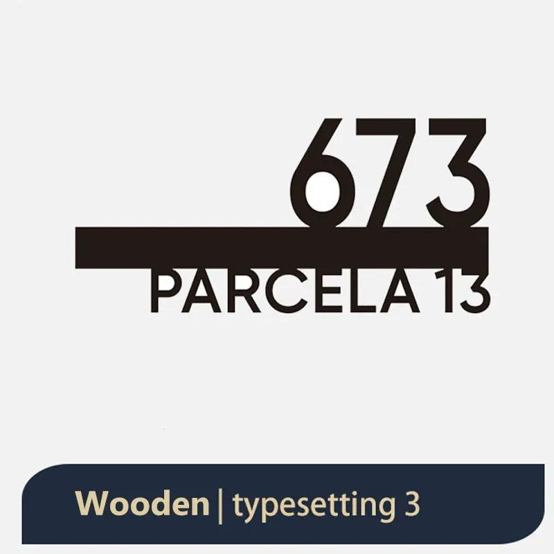 Custom Wood Doorplate Outdoor House Number Door Plates Address Plate Alphanumeric Plaque House Street Number Letter Sign