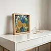 Butterfly DIY Special Shape Double sided Print Clear Diamond Art Kit Wooden Framed Diamond Painting Kit(20x20cm)