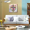 (Pre-Framed)Flower Cross-Special Shape Diamond Painting Kit(29x29cm)