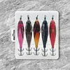 5Pcs Luminous Squid Jig Hook Fishing Lure Wood Shrimp Cuttlefish Hard Bait (002)