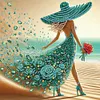 (US Local)4pcs/set Girl-Special Shaped Diamond Painting Kit(30x30cm)