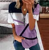 Novas roupas femininas de ver&atilde;o T-shirt de manga curta estampada com z&iacute;per