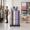 3 Tier Textile Fabric Display Rack Save Space Car Vinyl Wrap Holder for PVC Film