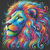 Diamond Painting -DIY Round Drill Colorful Lion(40*40CM)