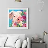 Pig In Flower-Paint by Numbers Acrylic Painting 20*20cm
