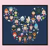 11CT Cartoon Mickey mouse head Character - Stamped Cross Stitch 46*51cm/18.11*20.08in Mickey Avatar