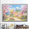 Pastoral Scenery Cottage-11CT Stamped Cross Stitch 85*65cm/33.46*25.59in(Big Size)