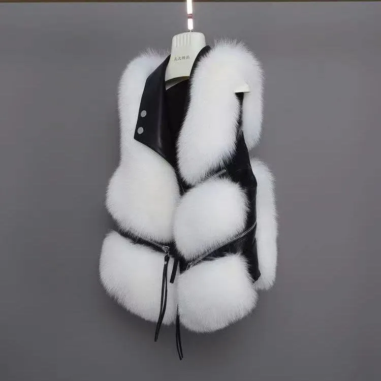Faux Fur Vest Sleeveless Coat