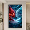 (US Local)Tiger-11CT Stamped Cross Stitch Kit(40x70cm)