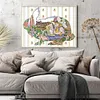 Rabbit Fairy Tale-Girl And Cat-14CT Stamped Cross Stitch 48*38cm/18.9*14.96in