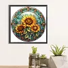 Flower Glass Painting-Full Round Diamond Painting 30*30CM