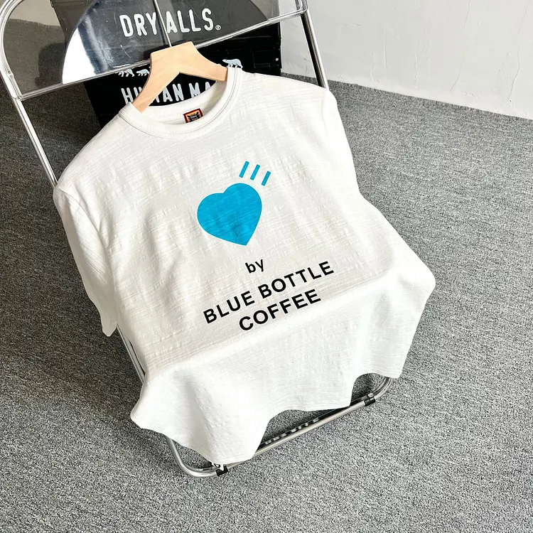 Human Made T-Shirt Love Coffee Slub Cotton Loose Couple T-Shirt