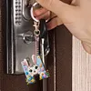 (US Local)PET Double Sided Special Shaped Easter Alphabet DIY Diamond Painting Keychain