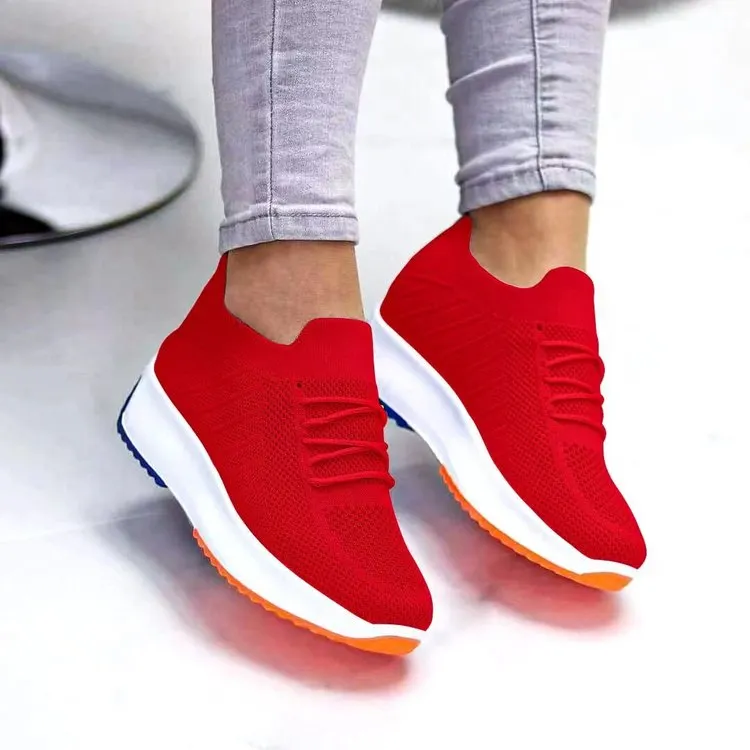 2022 Sneakers Women Plus Size Femme Women's Shoes Fashionable Vulcanize Sneakers Comfortable Lace Up Loafers Female Women Shoes