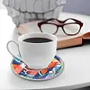 (US Local)6 PCS Acrylic Washable Diamond Painting Coasters Kits with Holder (Sea Animal)