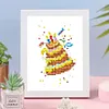 12pcs Birthday DIY Mini Round Diamond Painting Set Table Decor No Frame 15x18cm