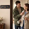 Love You Bye Hallway Entryway Door Signs Decor Easy Install Metal Wall Plaque Decor Wall-Mounted Retro Greenery Style Unny Sassy Home Decor for Entryway