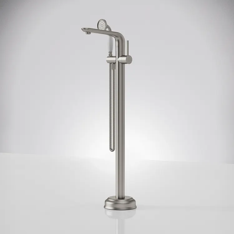 EVERSTEIN Vintage Freestanding Tub Faucet with Handheld Brushed Nickel SFS-1187-NK